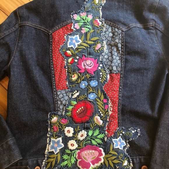 GAP ~upcycled~ Jackets & Blazers - Gap Stretch Denim Embellished/Embroidered Jacket
